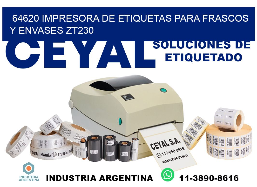 64620 impresora de etiquetas para frascos y envases ZT230