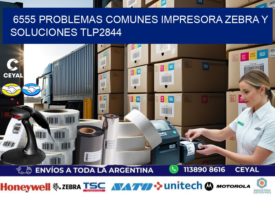 6555 problemas comunes impresora Zebra y soluciones TLP2844