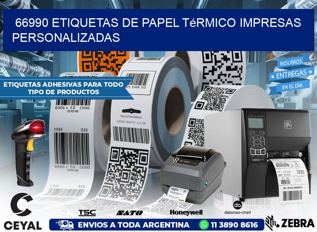 66990 Etiquetas de papel térmico impresas personalizadas