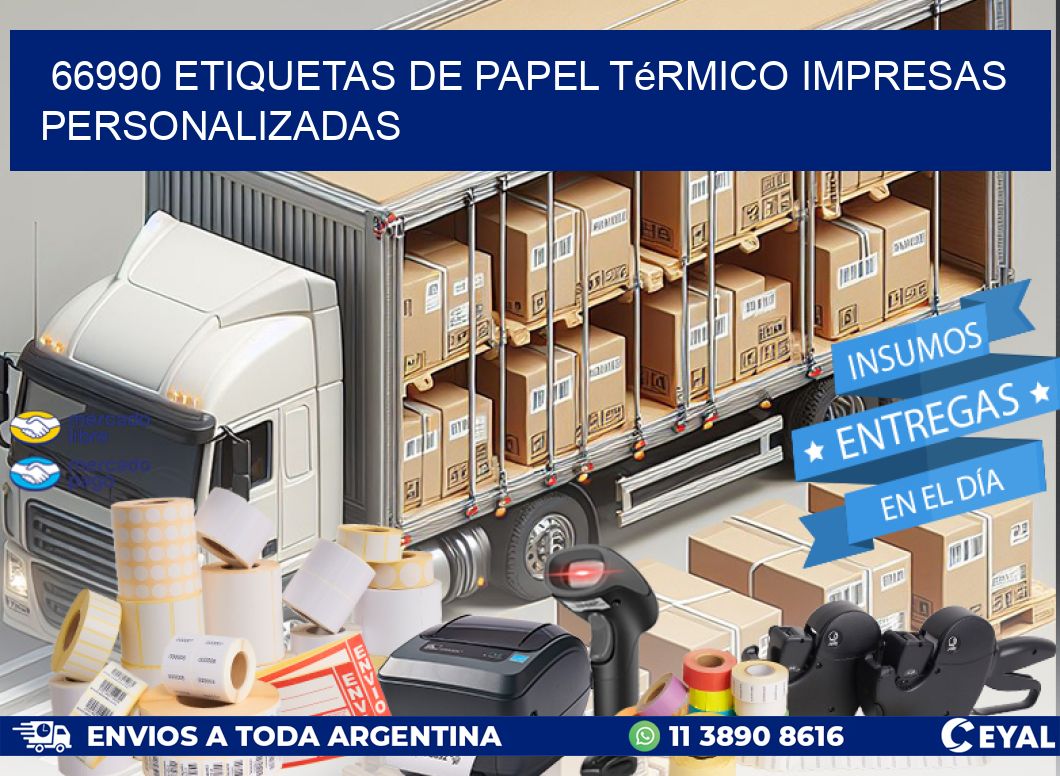 66990 Etiquetas de papel térmico impresas personalizadas