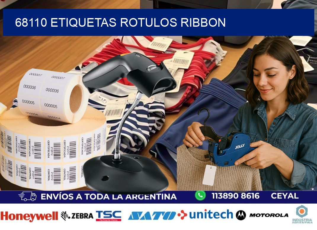 68110 Etiquetas rotulos ribbon