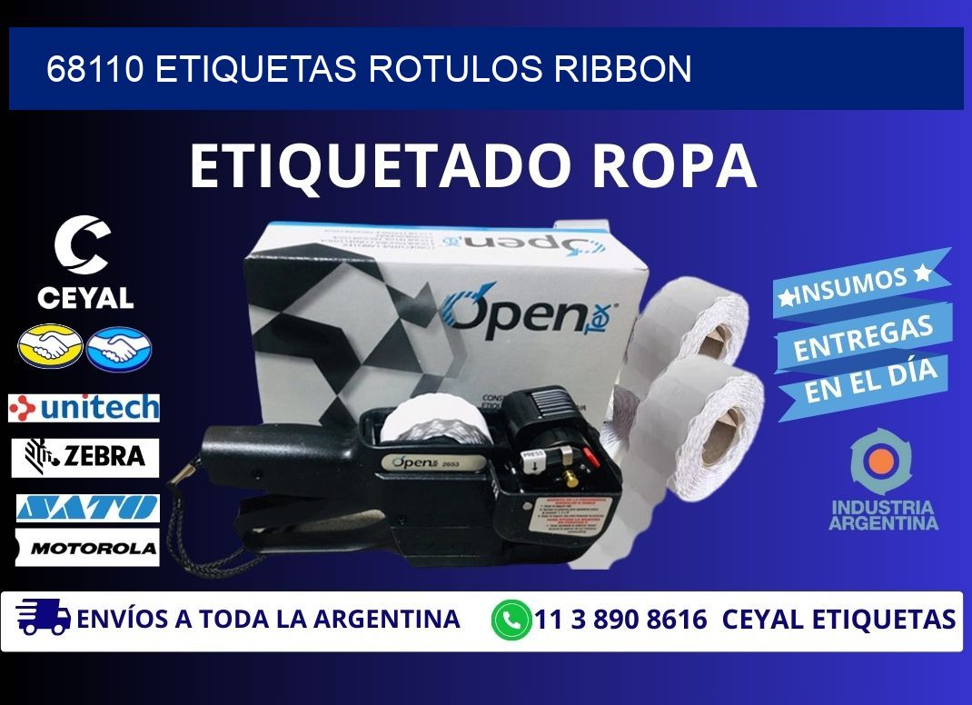 68110 Etiquetas rotulos ribbon
