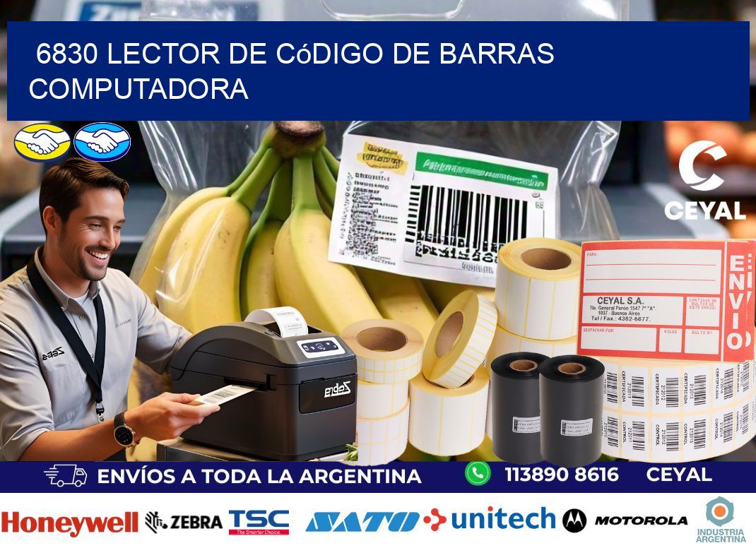 6830 Lector de código de barras computadora