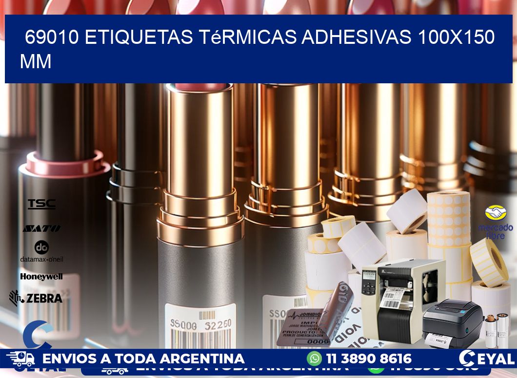 69010 etiquetas térmicas adhesivas 100×150 mm