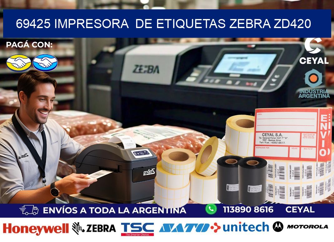 69425 impresora  de etiquetas Zebra ZD420
