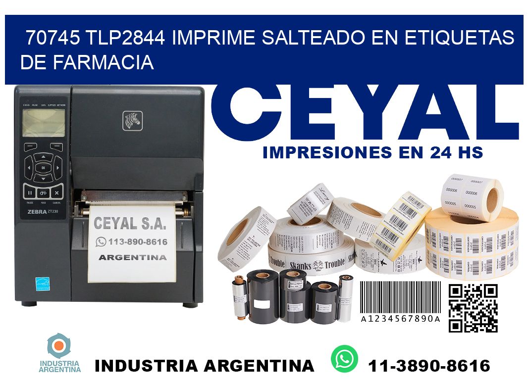 70745 tlp2844 imprime salteado en etiquetas de farmacia