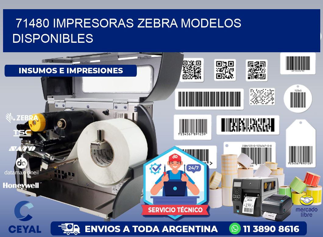 71480 impresoras zebra modelos disponibles