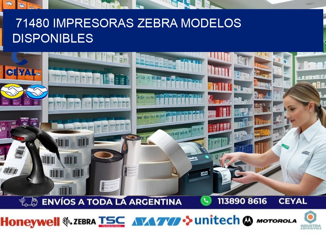 71480 impresoras zebra modelos disponibles
