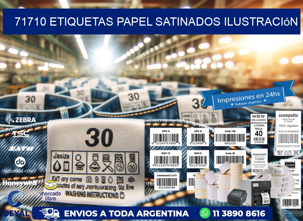 71710 etiquetas papel satinados ilustración
