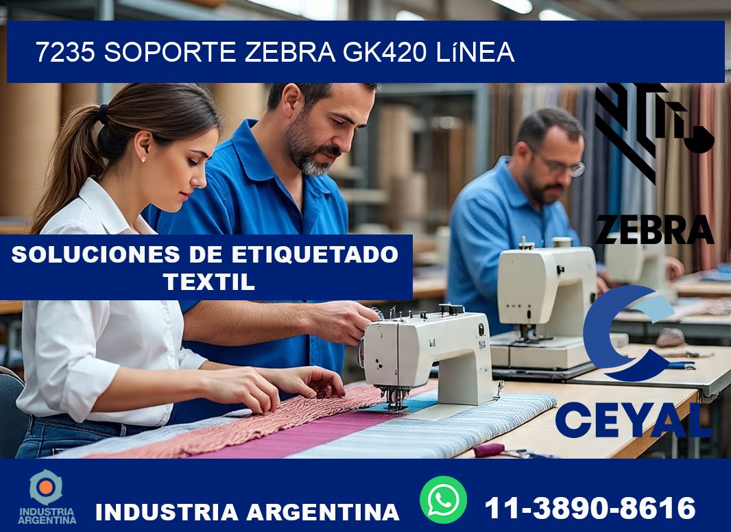 7235 soporte zebra gk420 línea