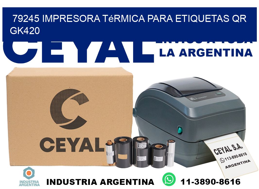 79245 impresora térmica para etiquetas QR GK420