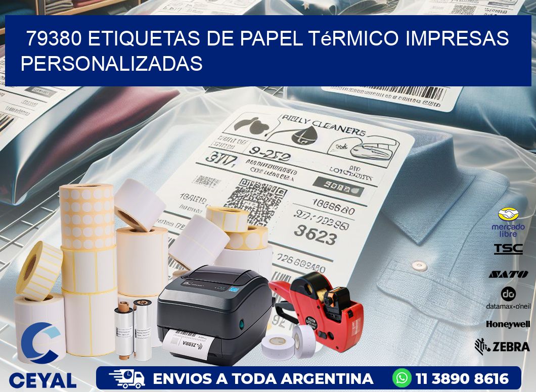 79380 Etiquetas de papel térmico impresas personalizadas