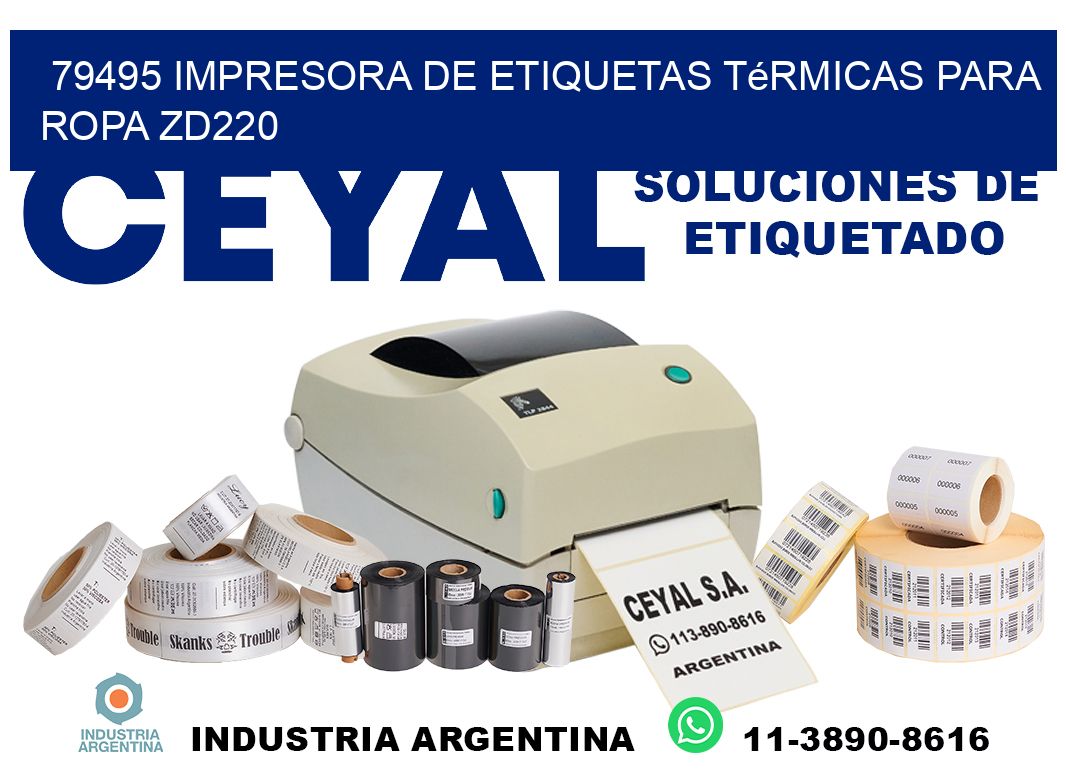 79495 impresora de etiquetas térmicas para ropa ZD220