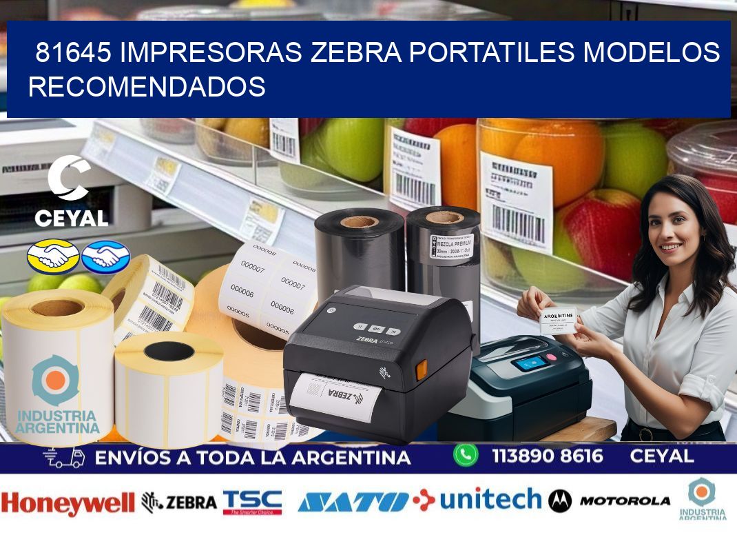 81645 impresoras zebra portatiles modelos recomendados