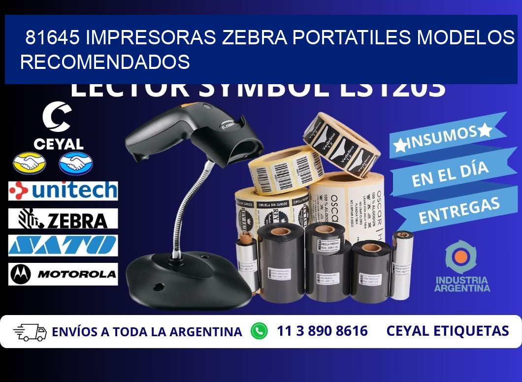 81645 impresoras zebra portatiles modelos recomendados