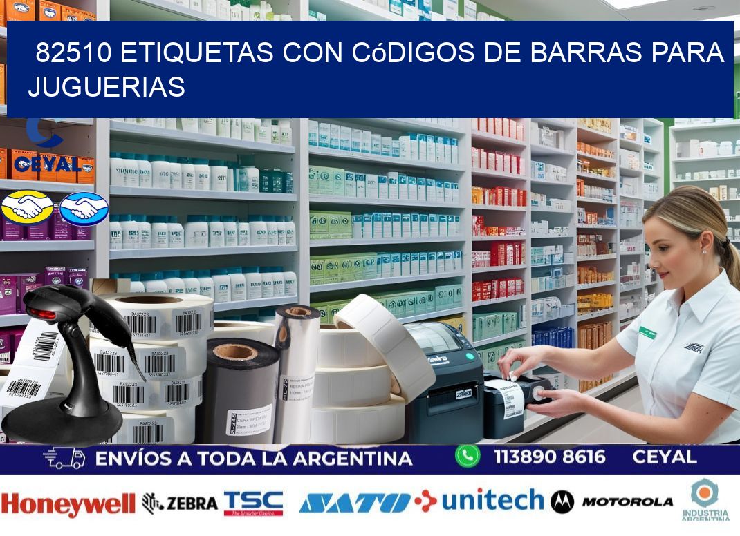 82510 etiquetas con códigos de barras para juguerias