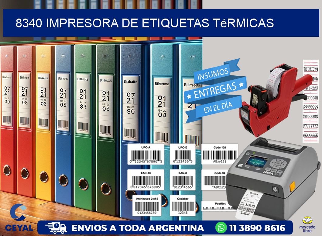 8340 Impresora de etiquetas térmicas