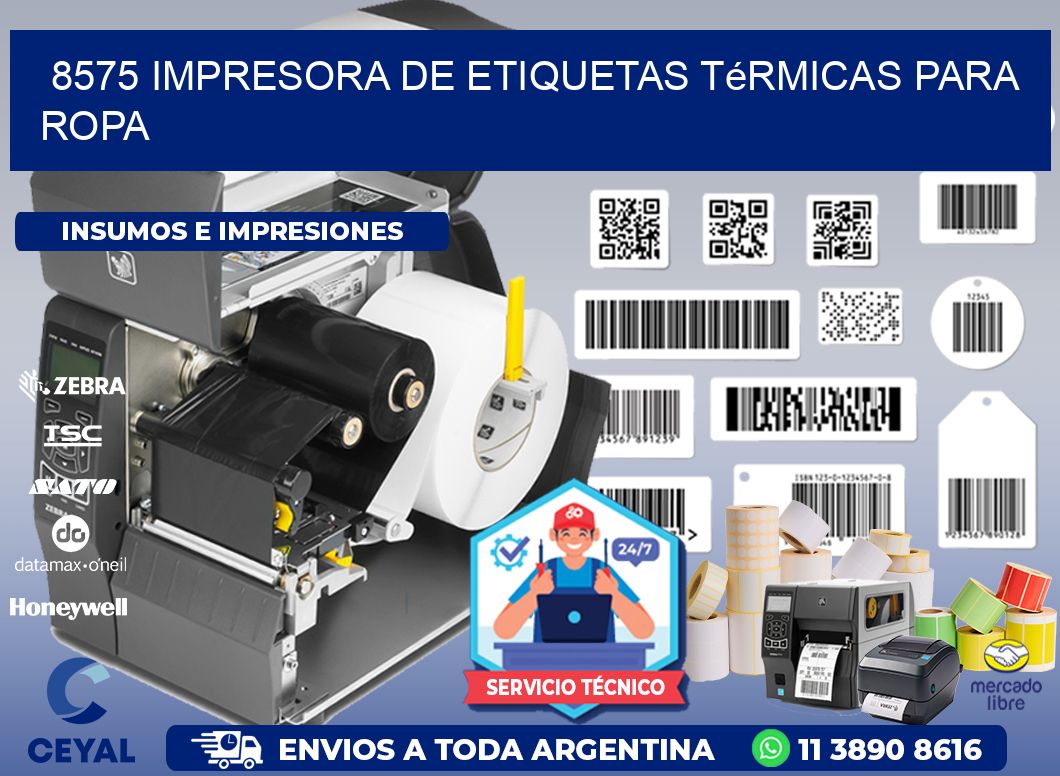 8575 impresora de etiquetas térmicas para ropa