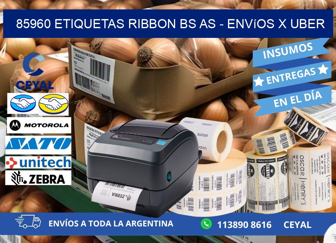 85960 etiquetas ribbon bs as - envíos x uber