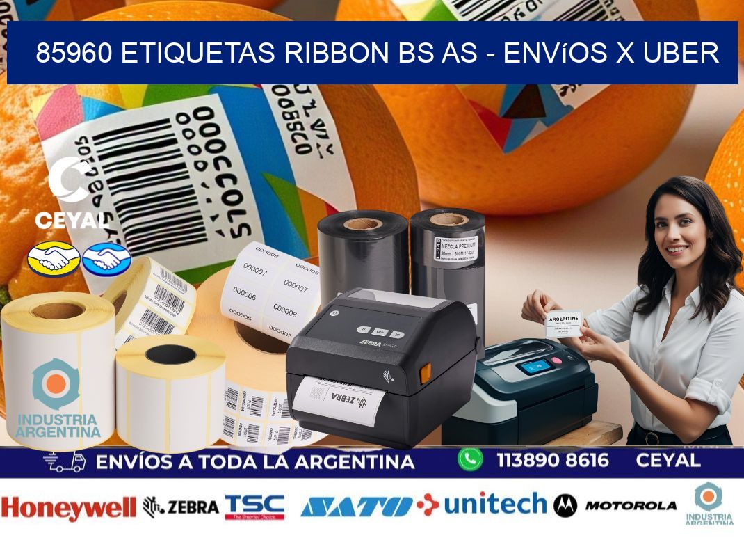 85960 etiquetas ribbon bs as - envíos x uber