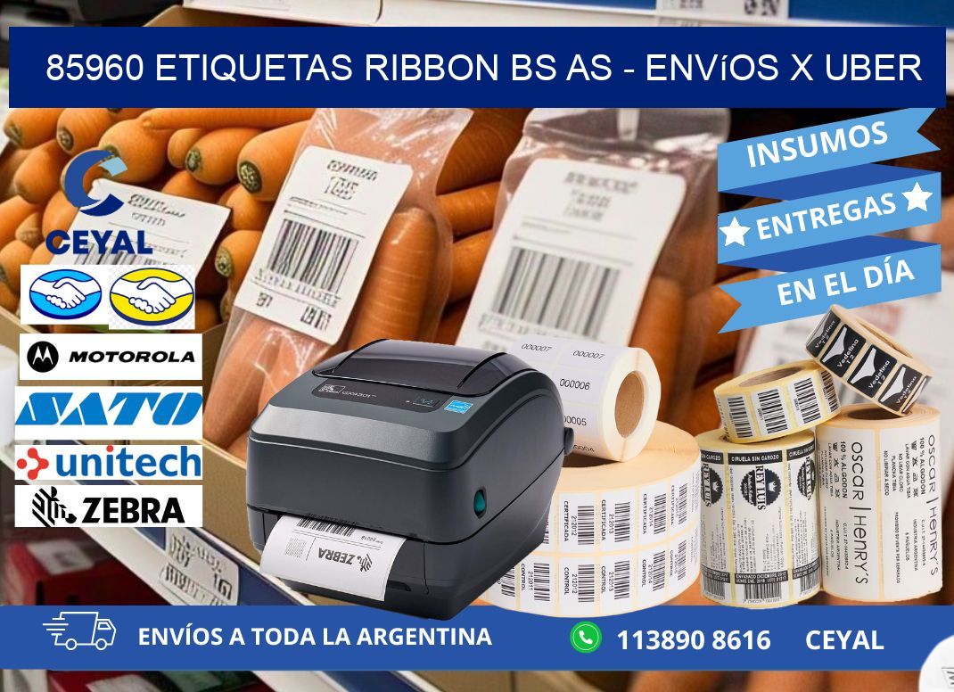 85960 etiquetas ribbon bs as - envíos x uber