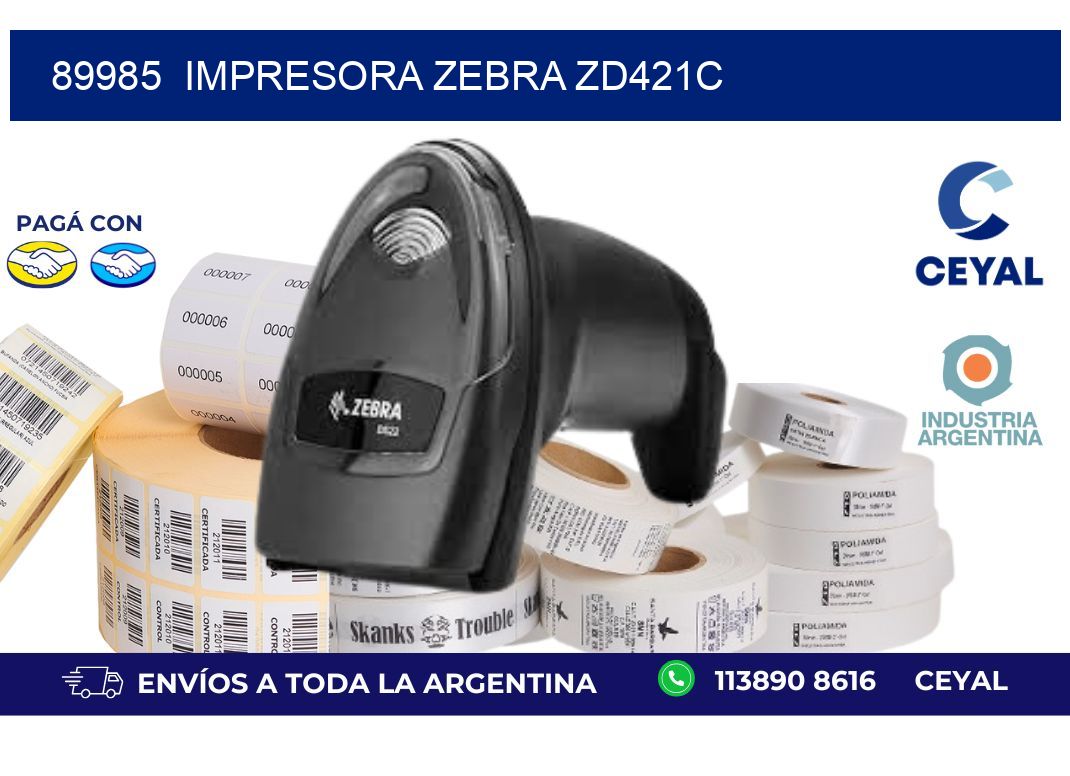 89985  Impresora Zebra zd421c