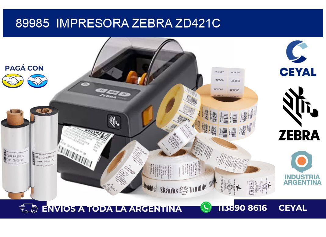 89985  Impresora Zebra zd421c