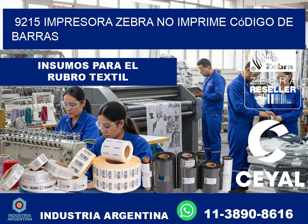 9215 impresora Zebra no imprime código de barras