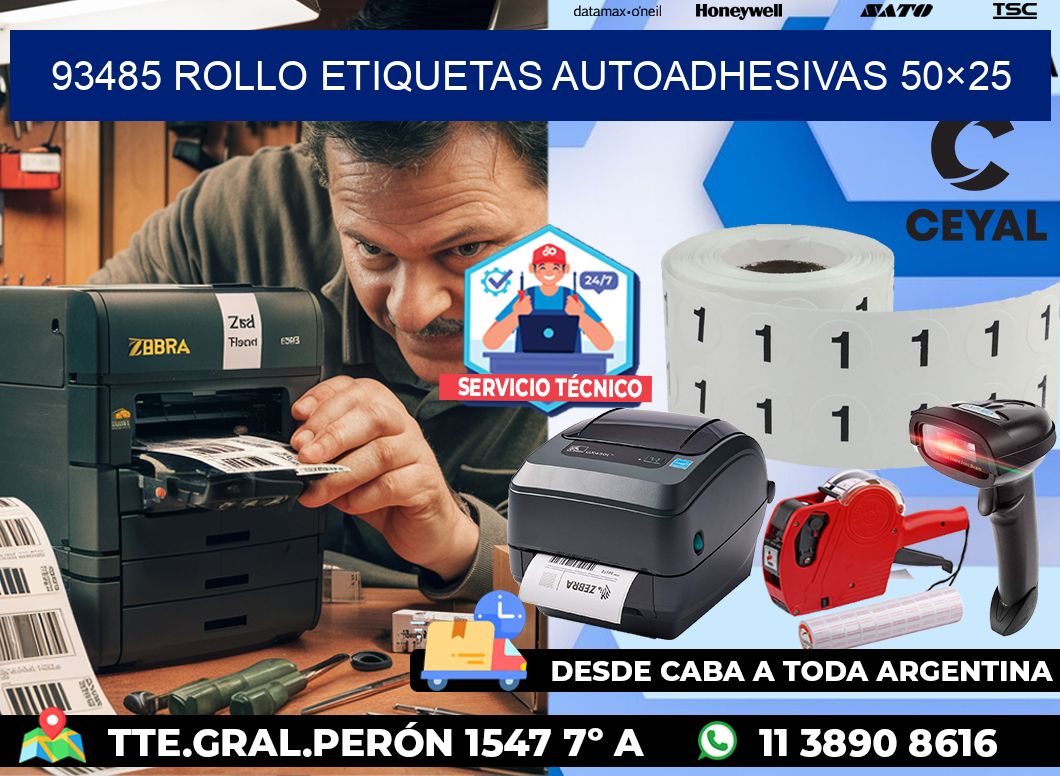 93485 Rollo Etiquetas autoadhesivas 50×25
