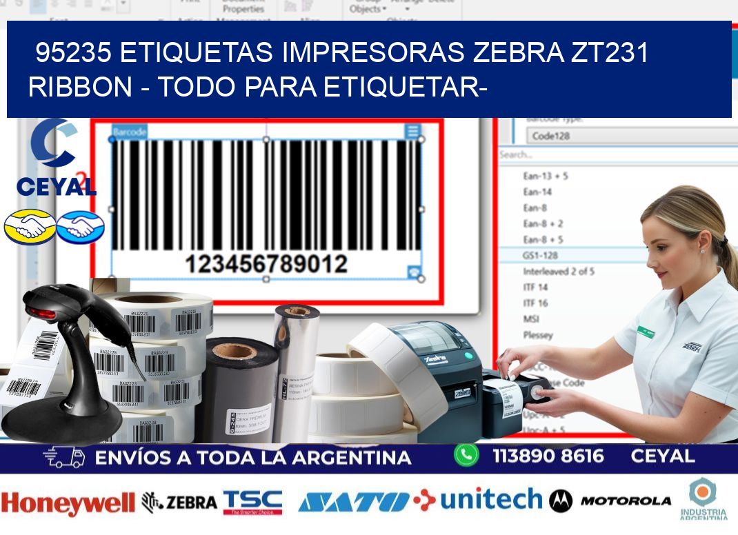 95235 etiquetas impresoras zebra zt231 ribbon - Todo para Etiquetar-
