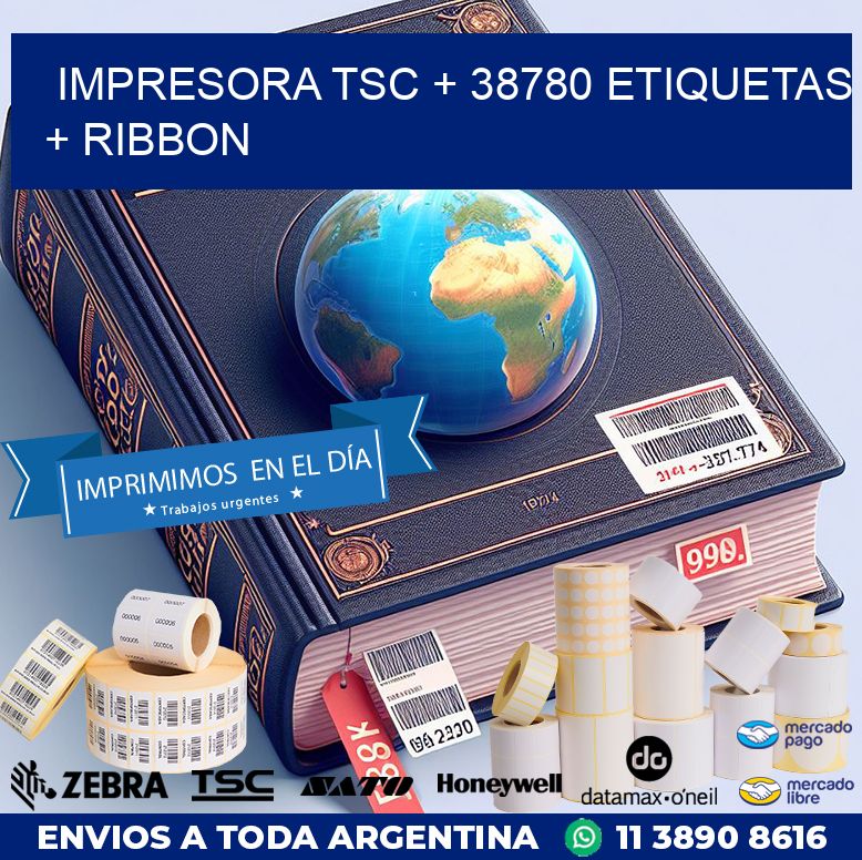 impresora TSC + 38780 etiquetas + ribbon