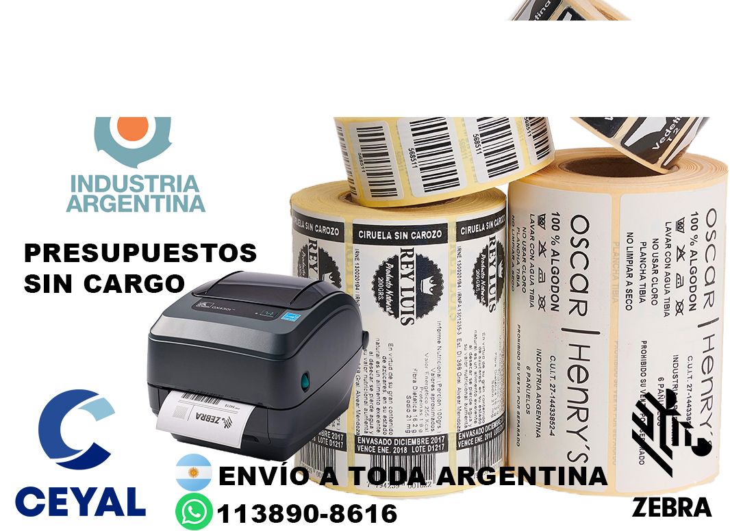 impresora zebra zd221 + 21345 etiquetas + ribbon