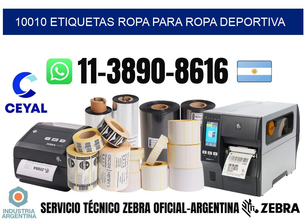 10010 Etiquetas ropa para ropa deportiva