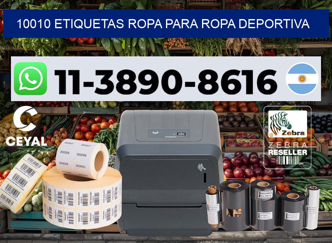 10010 Etiquetas ropa para ropa deportiva