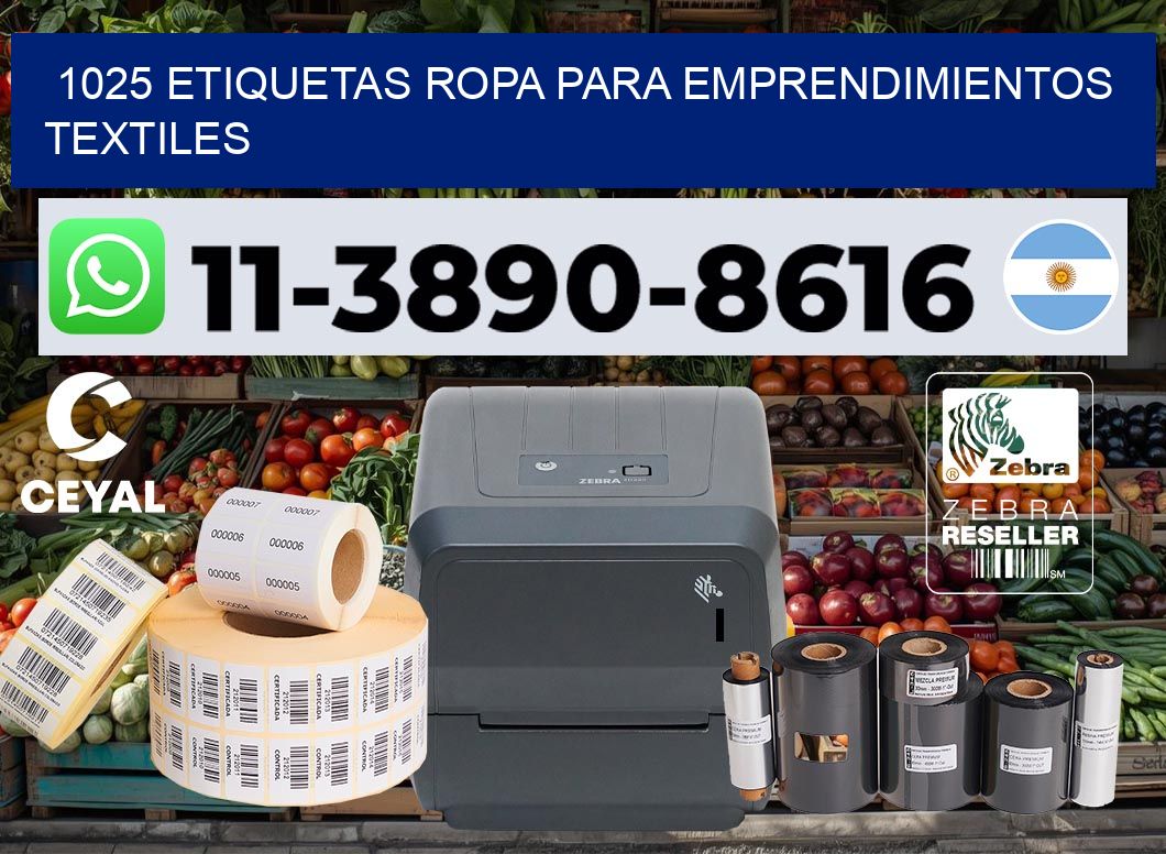 1025 Etiquetas ropa para emprendimientos textiles