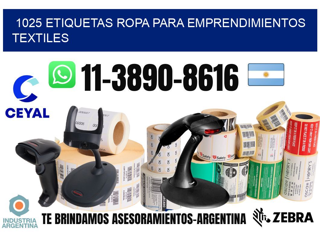 1025 Etiquetas ropa para emprendimientos textiles