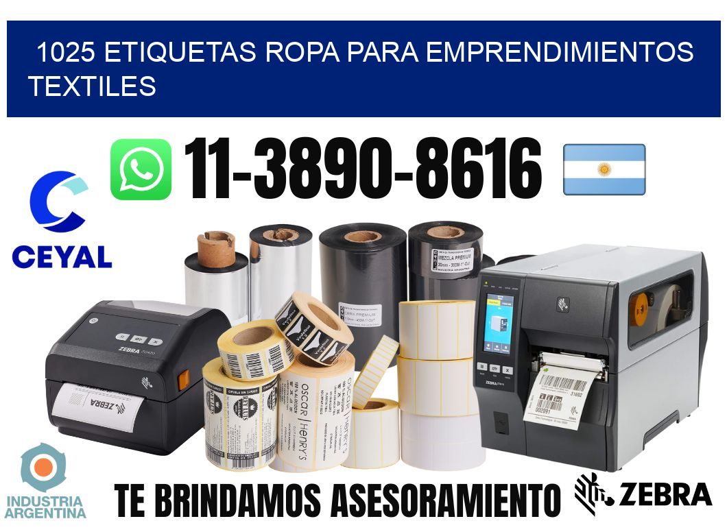 1025 Etiquetas ropa para emprendimientos textiles