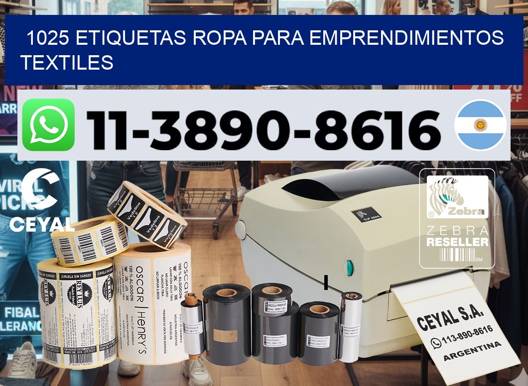 1025 Etiquetas ropa para emprendimientos textiles