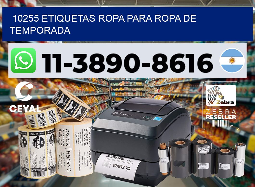 10255 Etiquetas ropa para ropa de temporada