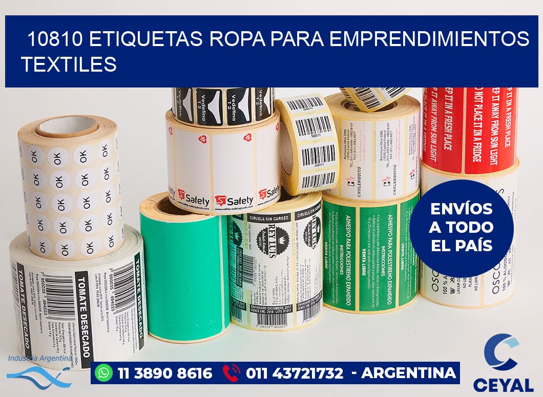 10810 Etiquetas ropa para emprendimientos textiles