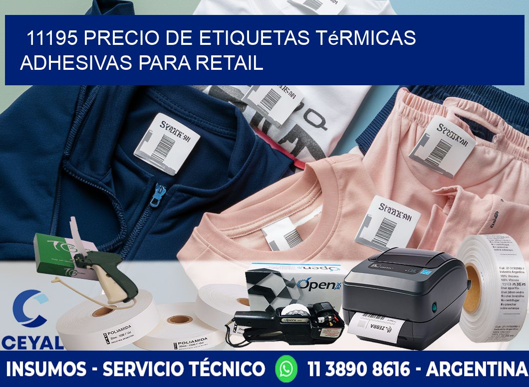 11195 precio de etiquetas térmicas adhesivas para retail