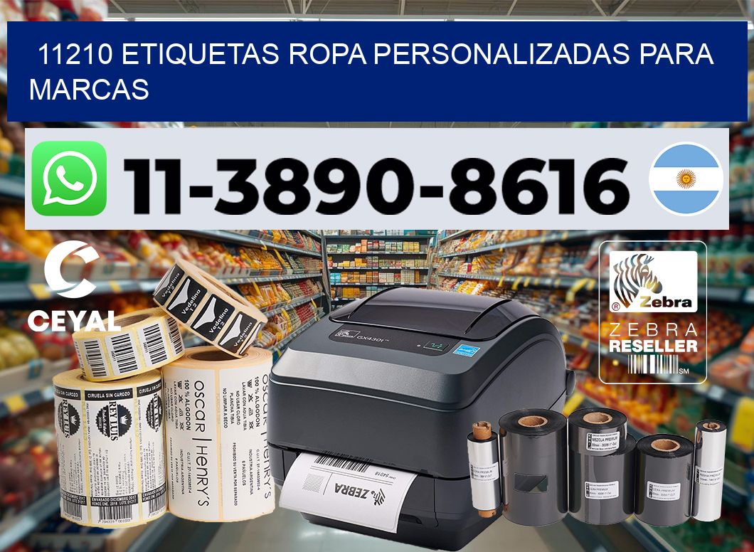 11210 Etiquetas ropa personalizadas para marcas