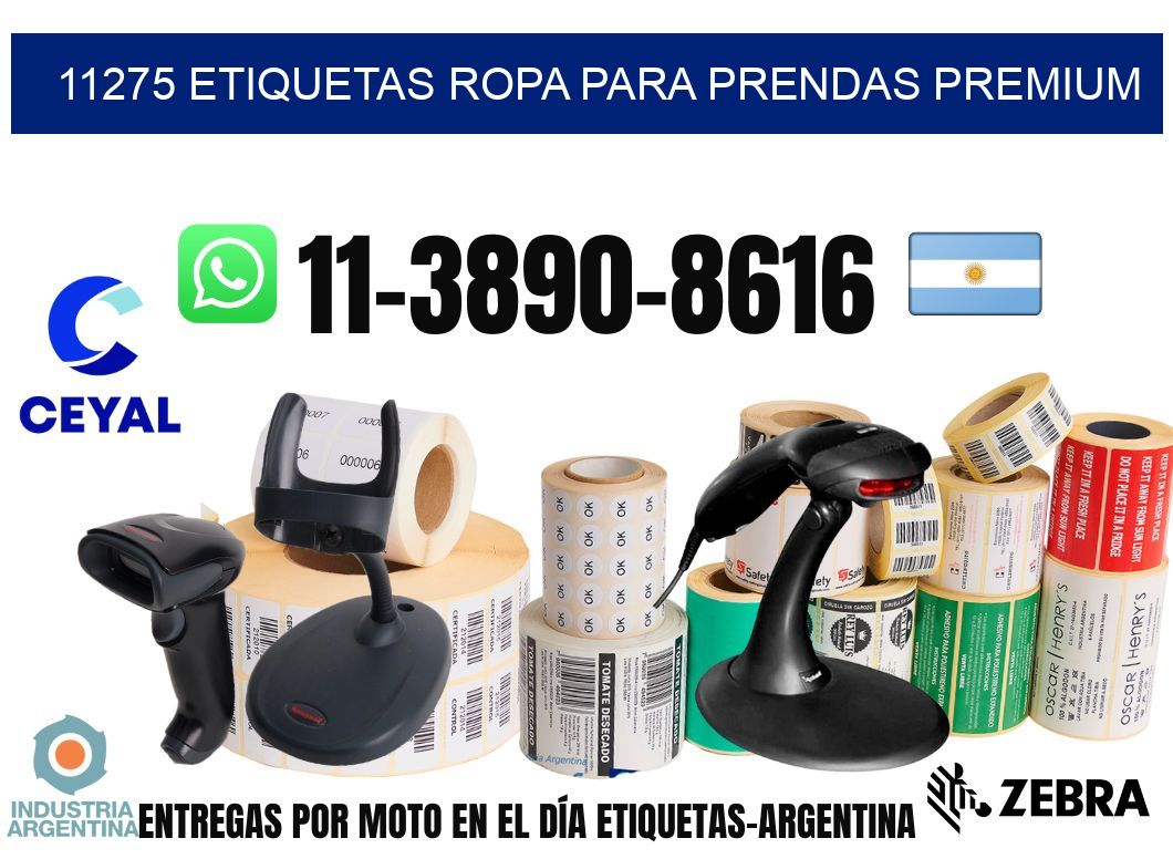 11275 Etiquetas ropa para prendas premium