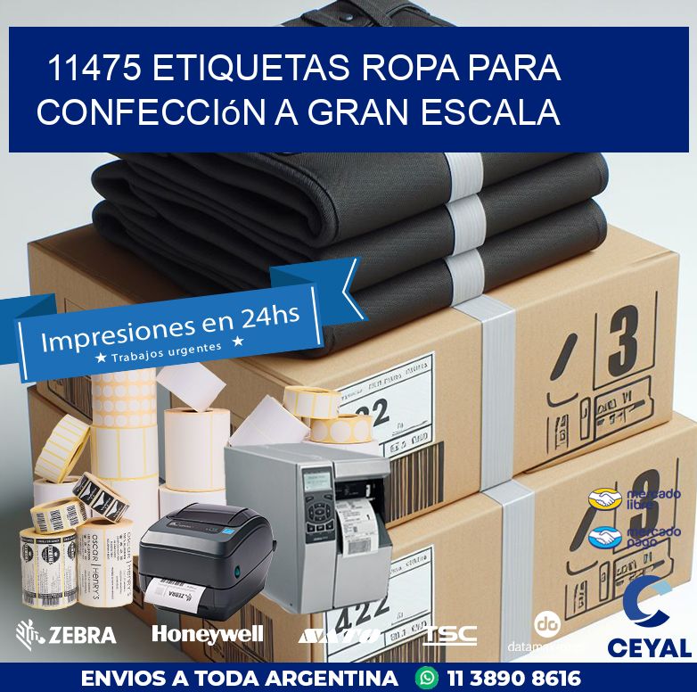 11475 Etiquetas ropa para confección a gran escala