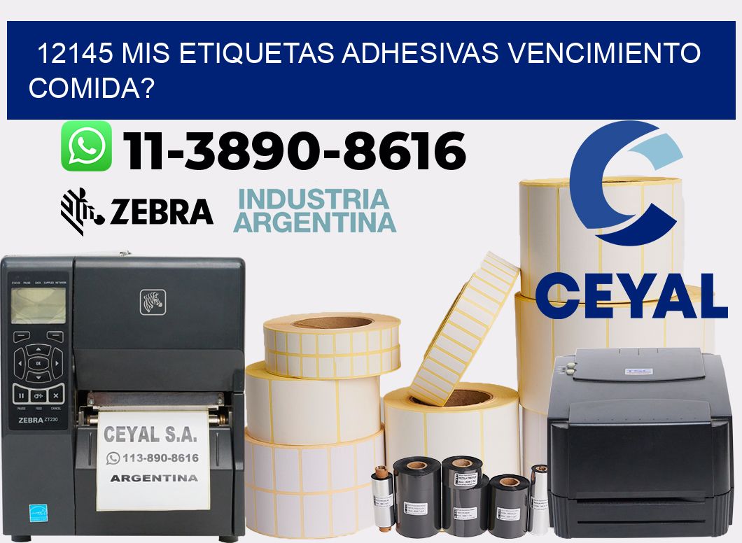 12145 mis etiquetas adhesivas vencimiento comida?