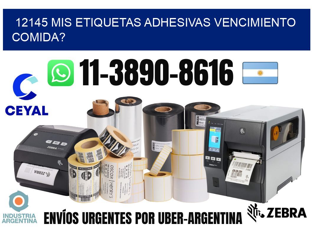 12145 mis etiquetas adhesivas vencimiento comida?