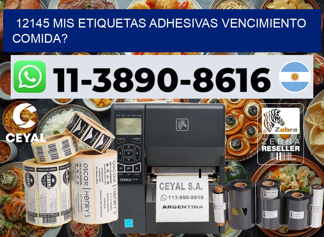 12145 mis etiquetas adhesivas vencimiento comida?