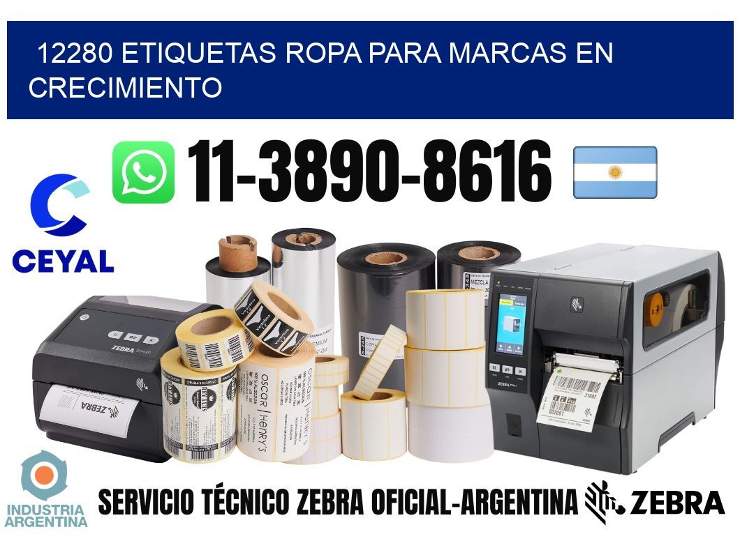 12280 Etiquetas ropa para marcas en crecimiento
