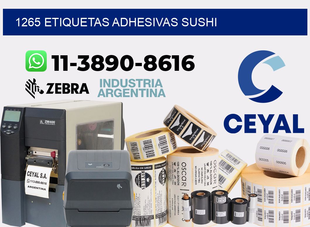 1265 etiquetas adhesivas sushi