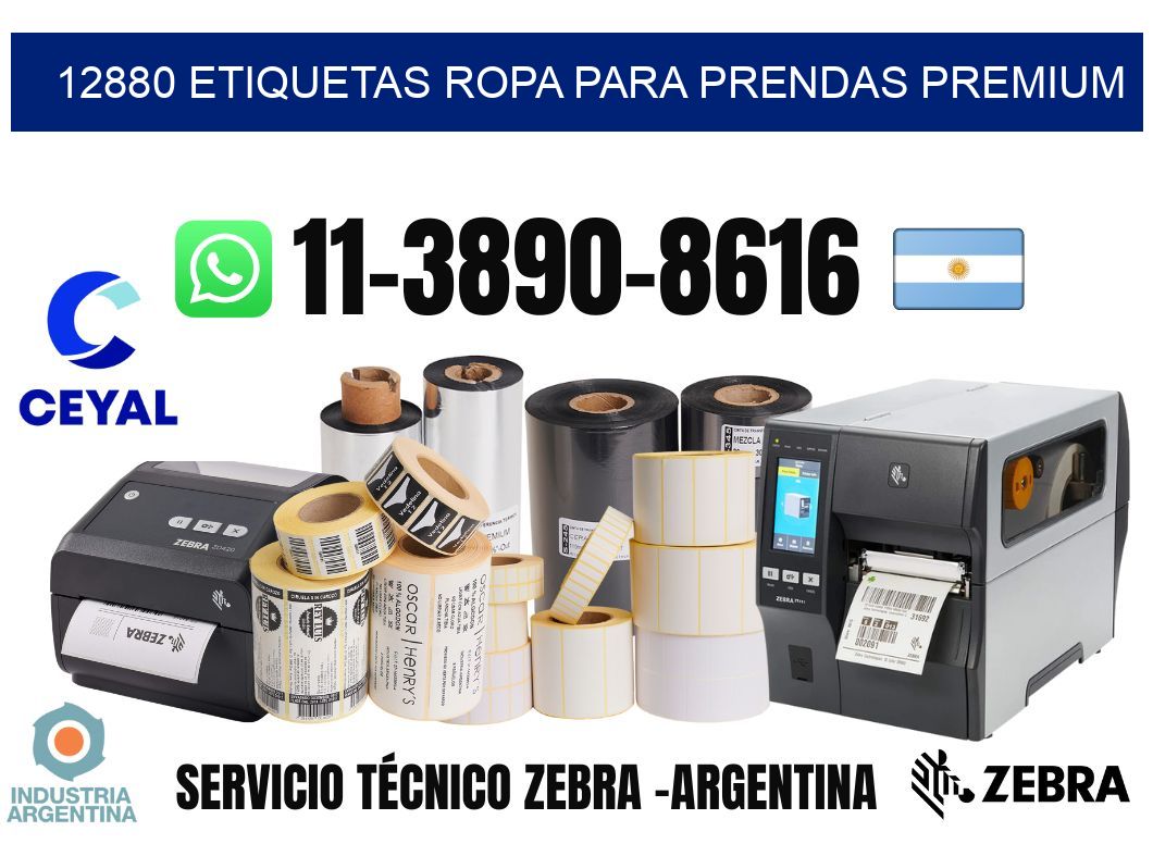 12880 Etiquetas ropa para prendas premium